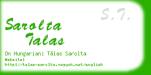 sarolta talas business card