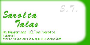sarolta talas business card